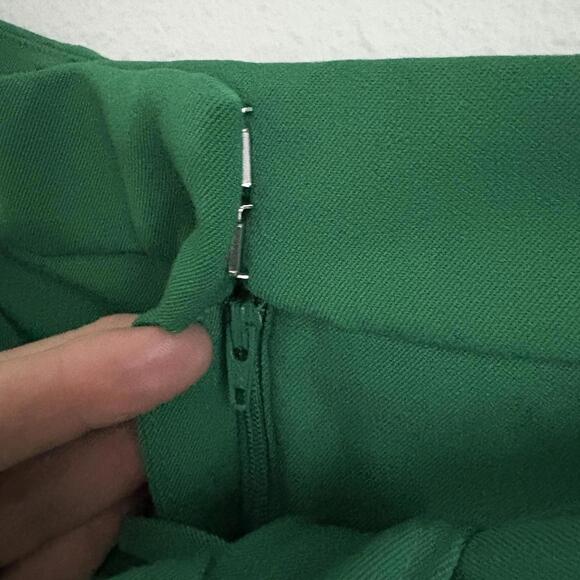 Loft | Women’s Kelly Green Tie Waist Cuffed Trouser Ankle Pants Size 4 - Picture 5 of 8